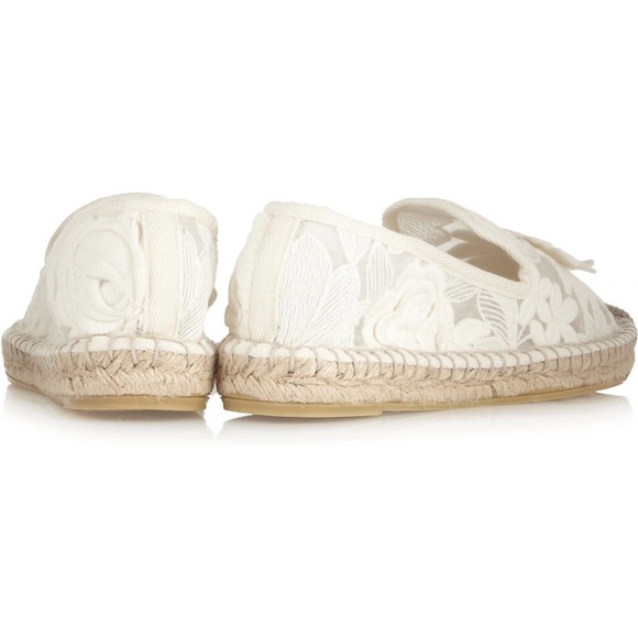 Tory Burch Darian Guipure Lace Espadrilles sz 7.5 - Picture 7 of 16